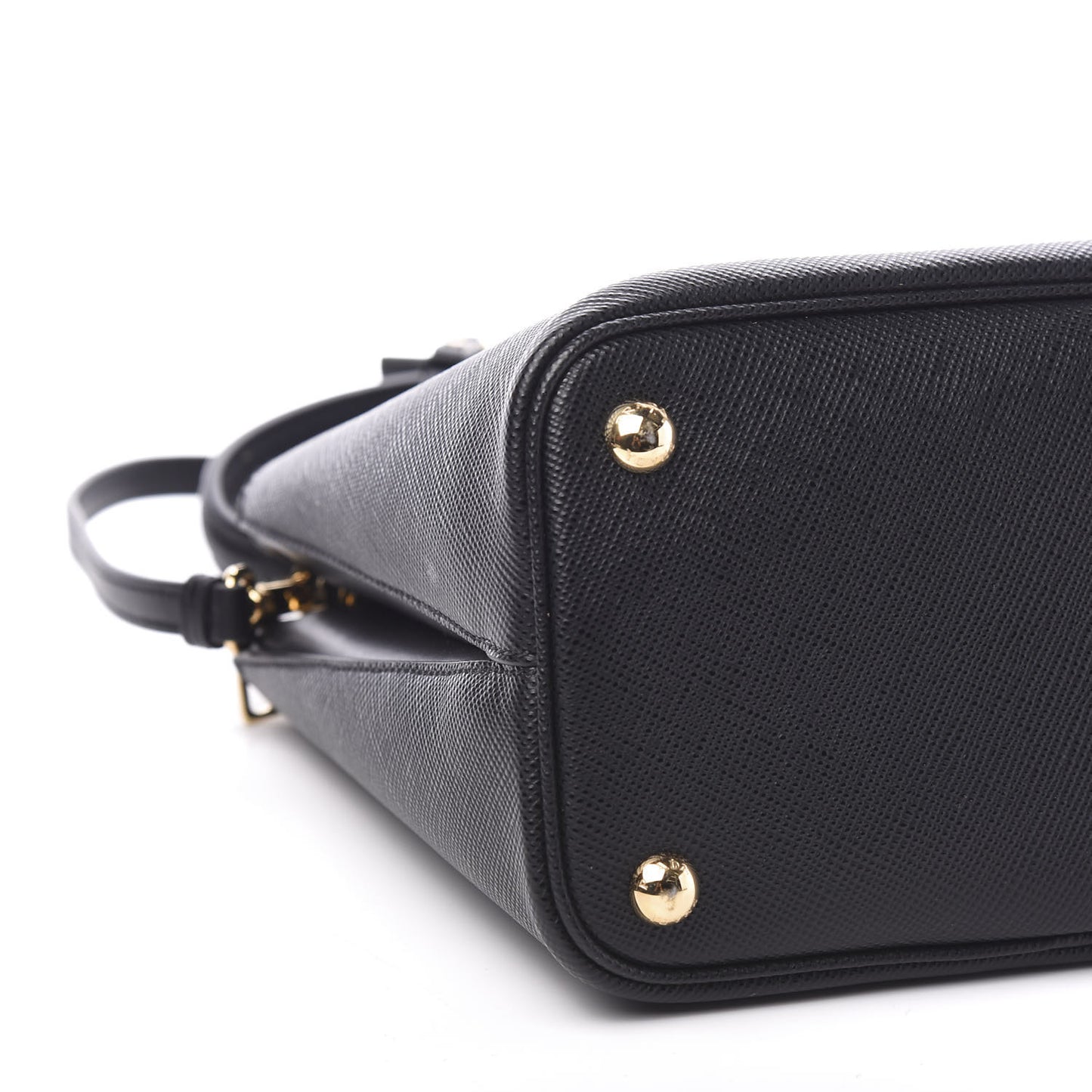 Saffiano Small Ingrid Top Handle Bag Black