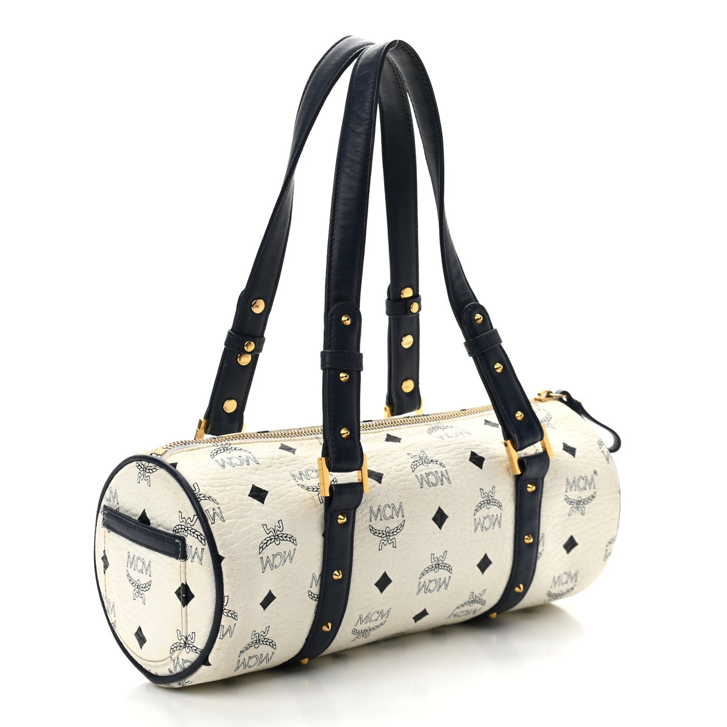 Visetos Essential Barrel Bag White Blue
