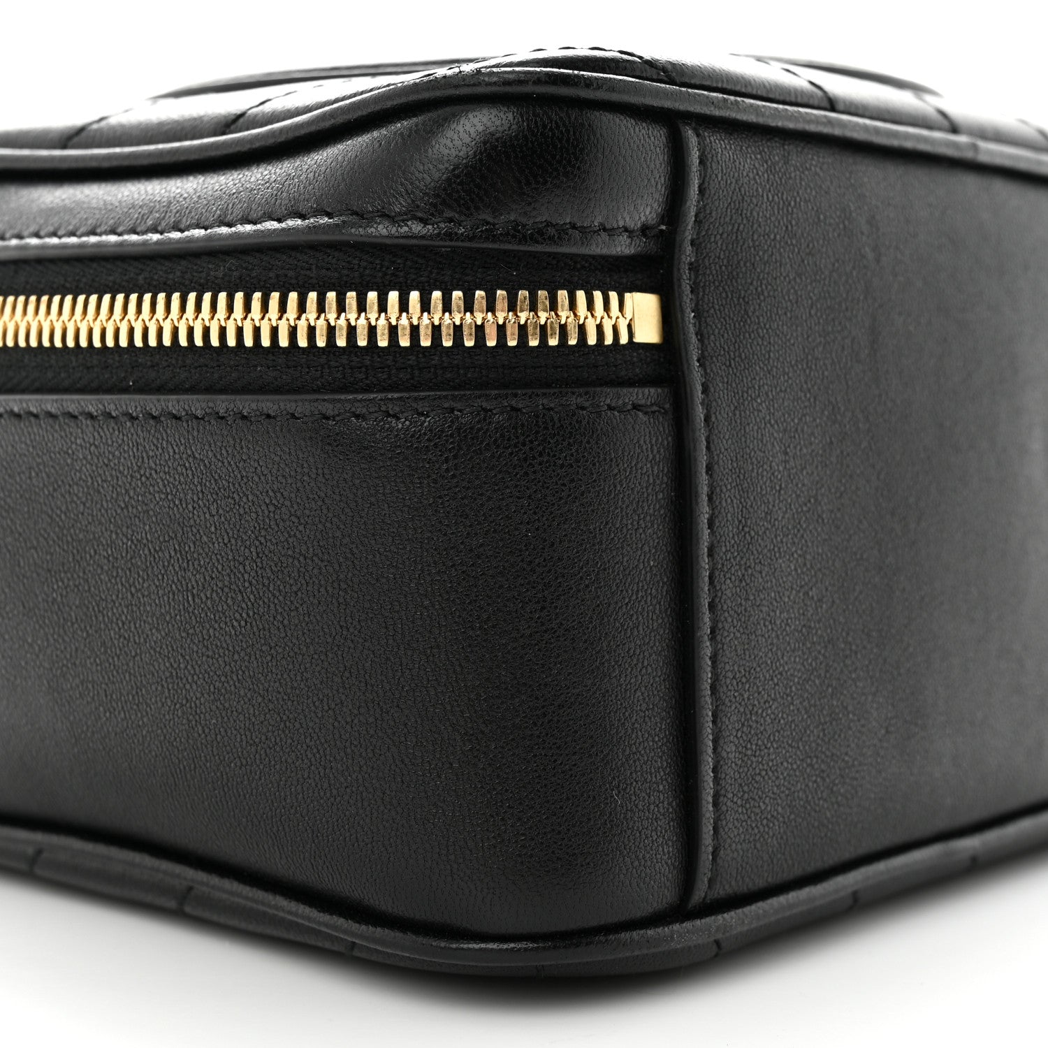 Gucci Sakai Be Green Calfskin Diagonal Stitched Blondie Top Handle Bag Black 10 of 11