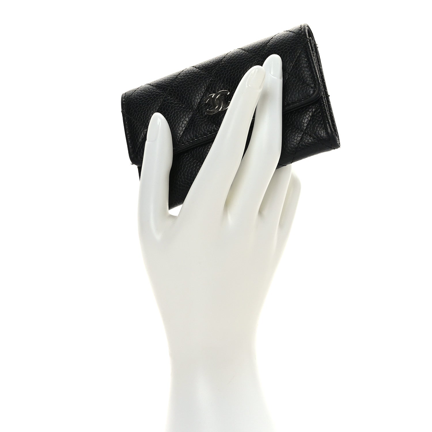 Chanel Caviar Quilted Flap Card Holder Black 2 of 10