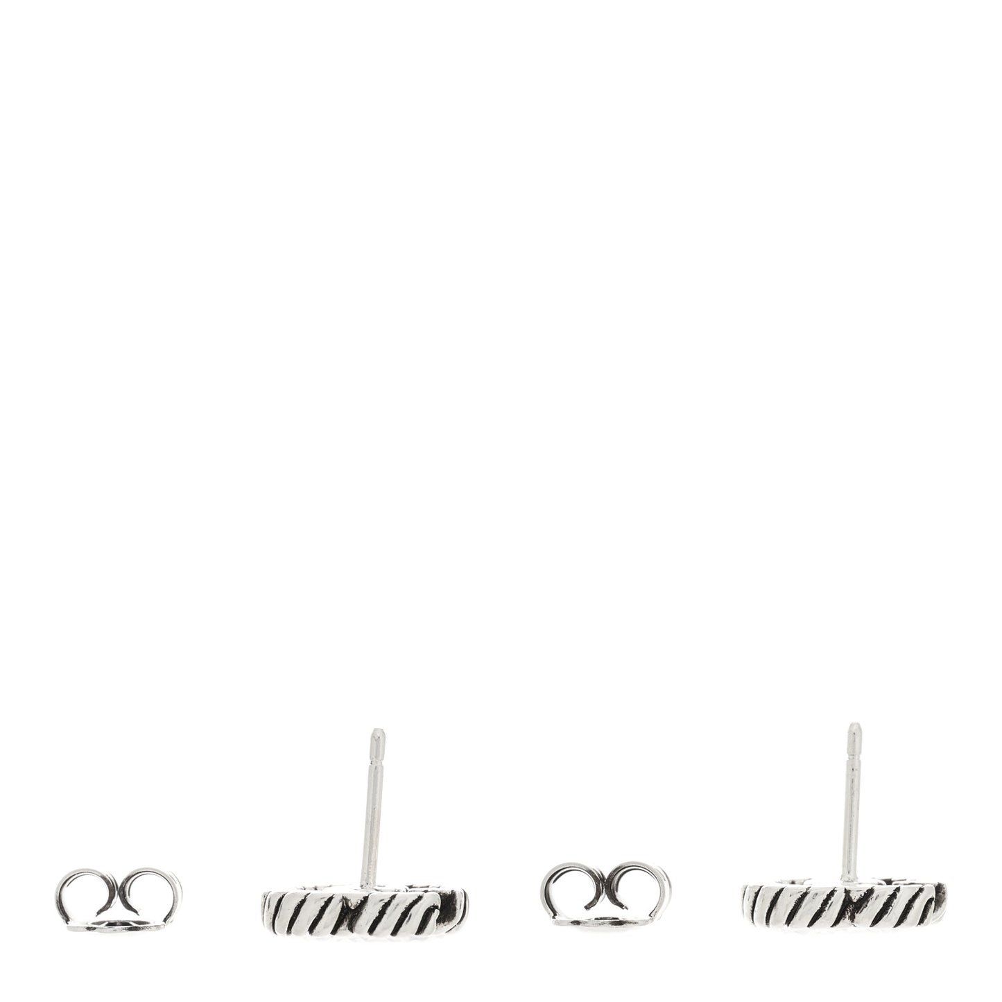 Sterling Silver Torchon Double G Earrings