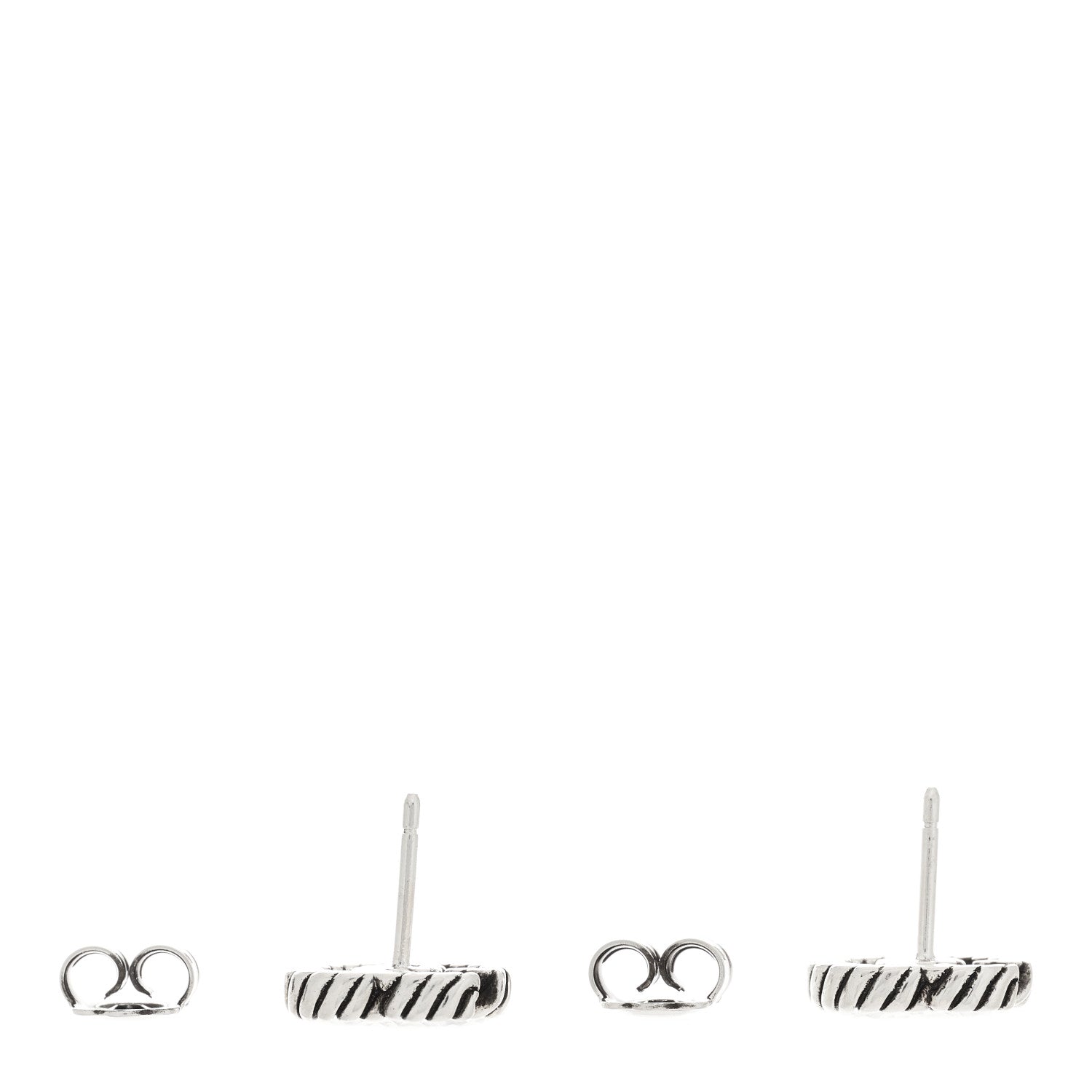 Gucci Sterling Silver Torchon Double G Earrings 3 of 5