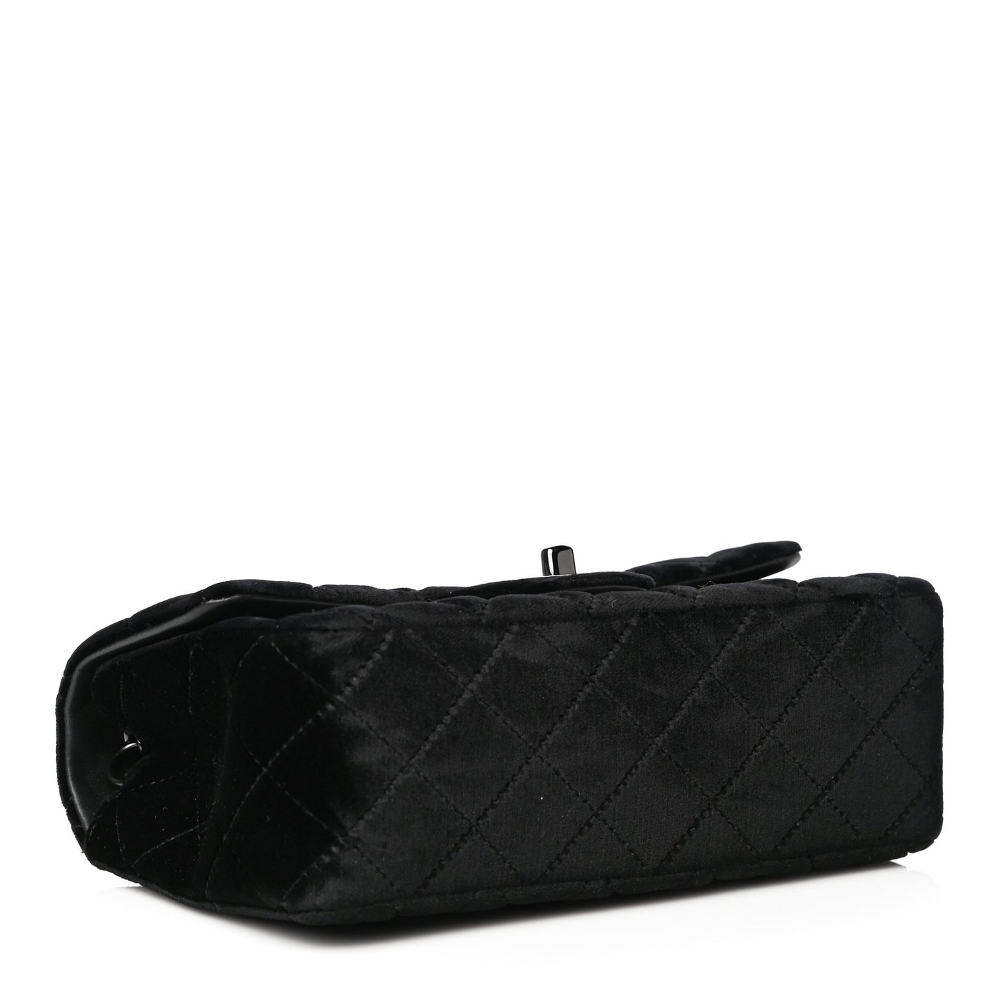 Velvet Quilted Mini Rectangular Flap So Black