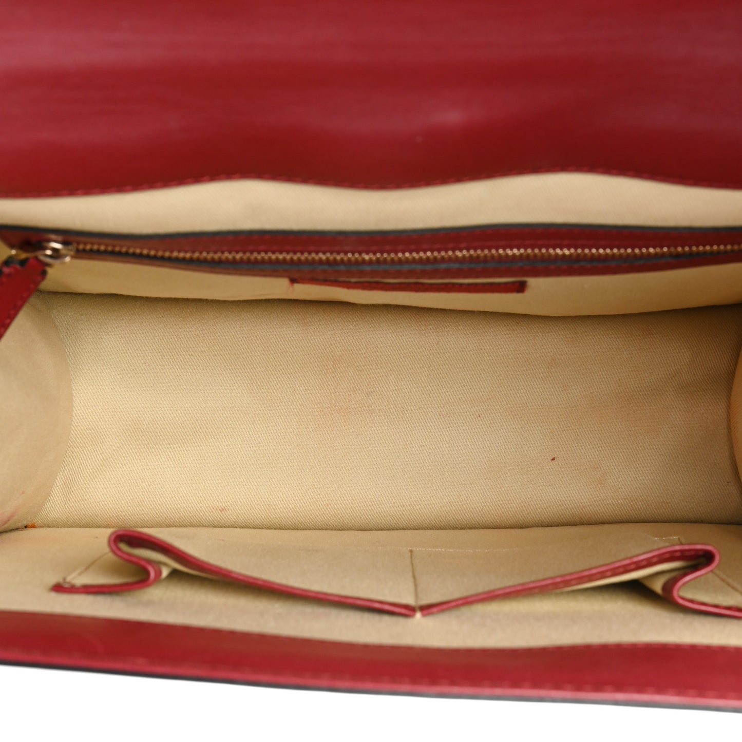 Patent Large Glam Lock Rockstud Flap Red