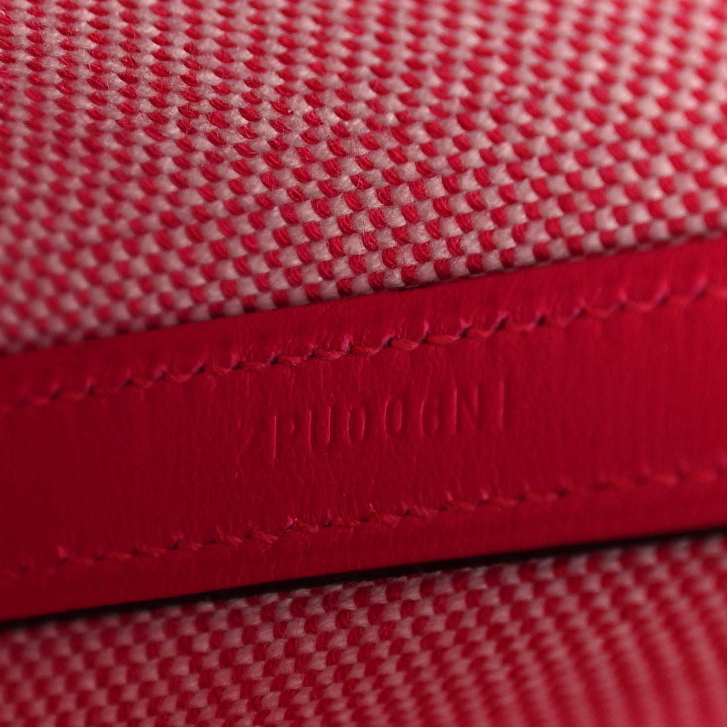 Swift Toile H Cabas H En Biais 27 Ecru Framboise