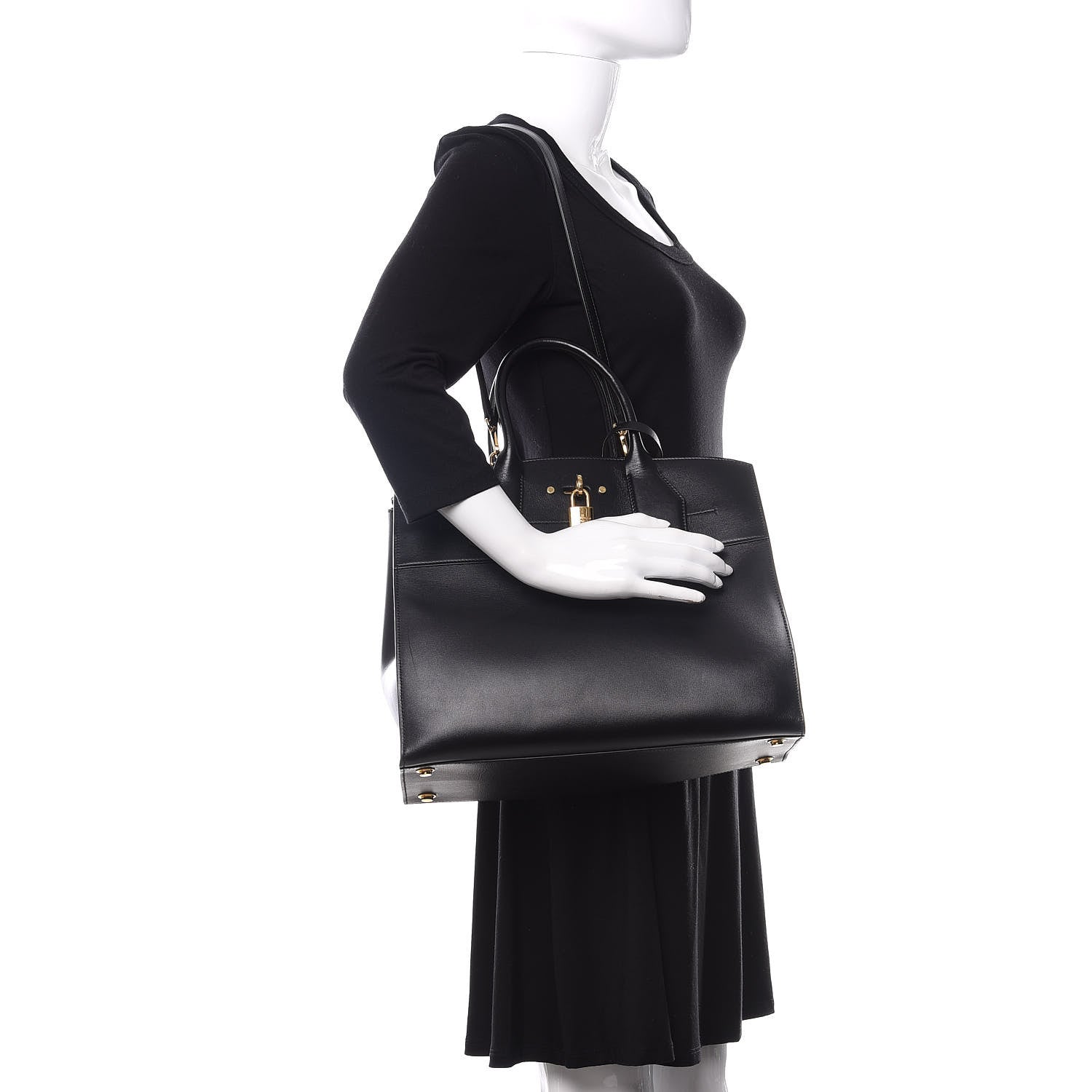 Louis Vuitton Veau Satin City Steamer GM Black 3 of 9
