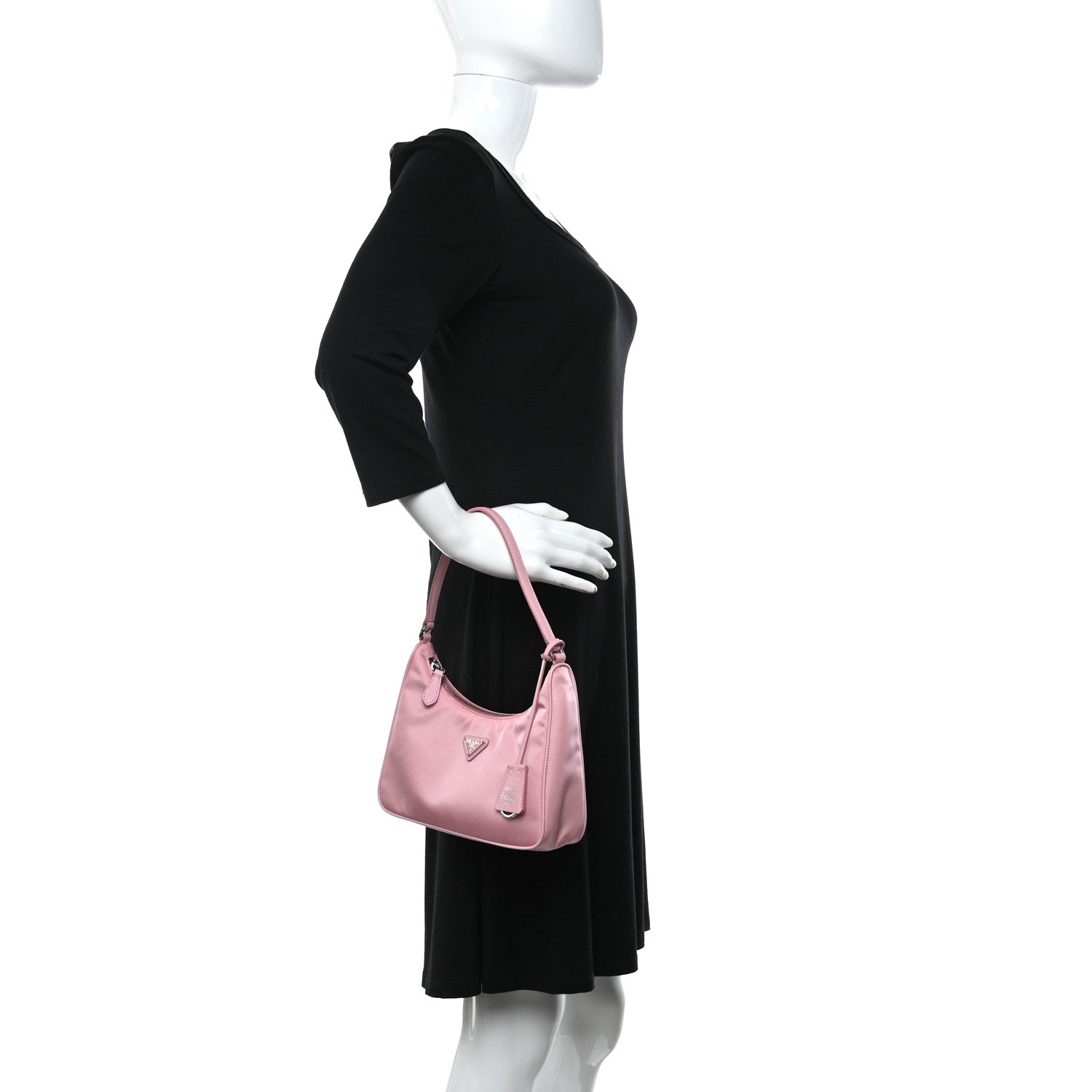 Prada Re-Nylon Saffiano Mini Re-Edition 2005 Bag Rosa 2 of 9