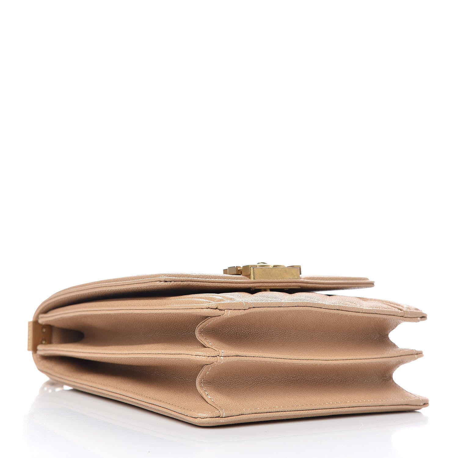 Chanel Caviar Quilted North South Boy Flap Beige 4 of 9
