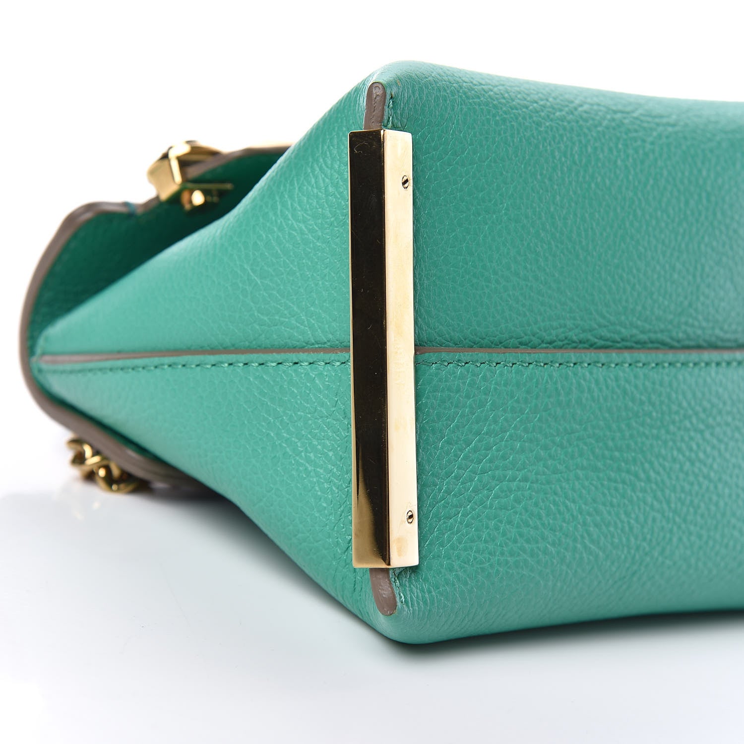 Chloe Calfskin Mini Clare Shoulder Bag Green Turquoise 13 of 14