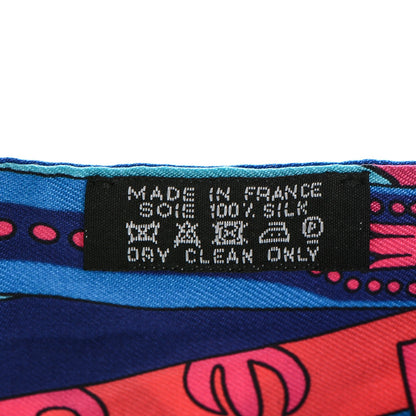 Hermes Silk Balade En Berline Twilly Rouge Fuchsia Turquoise 3 of 6
