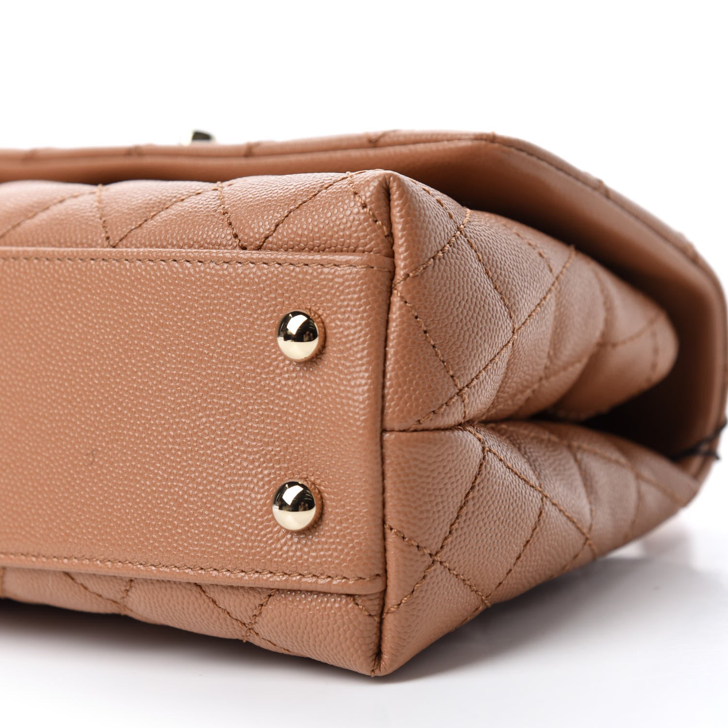 Chanel Caviar Quilted Mini Coco Handle Flap Brown 7 of 11