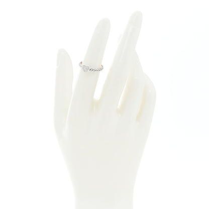 David Yurman Sterling Silver Diamond Cable Classics Heart Ring 48 4.5 2 of 5