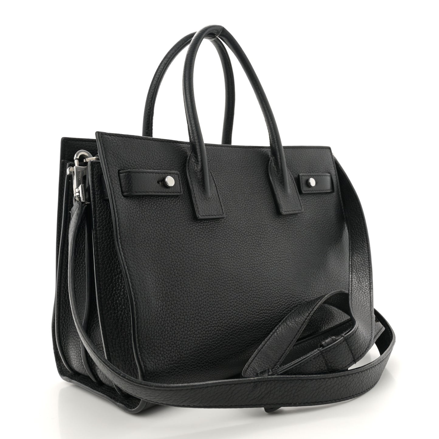 Grained Calfskin Baby Sac De Jour Souple Black