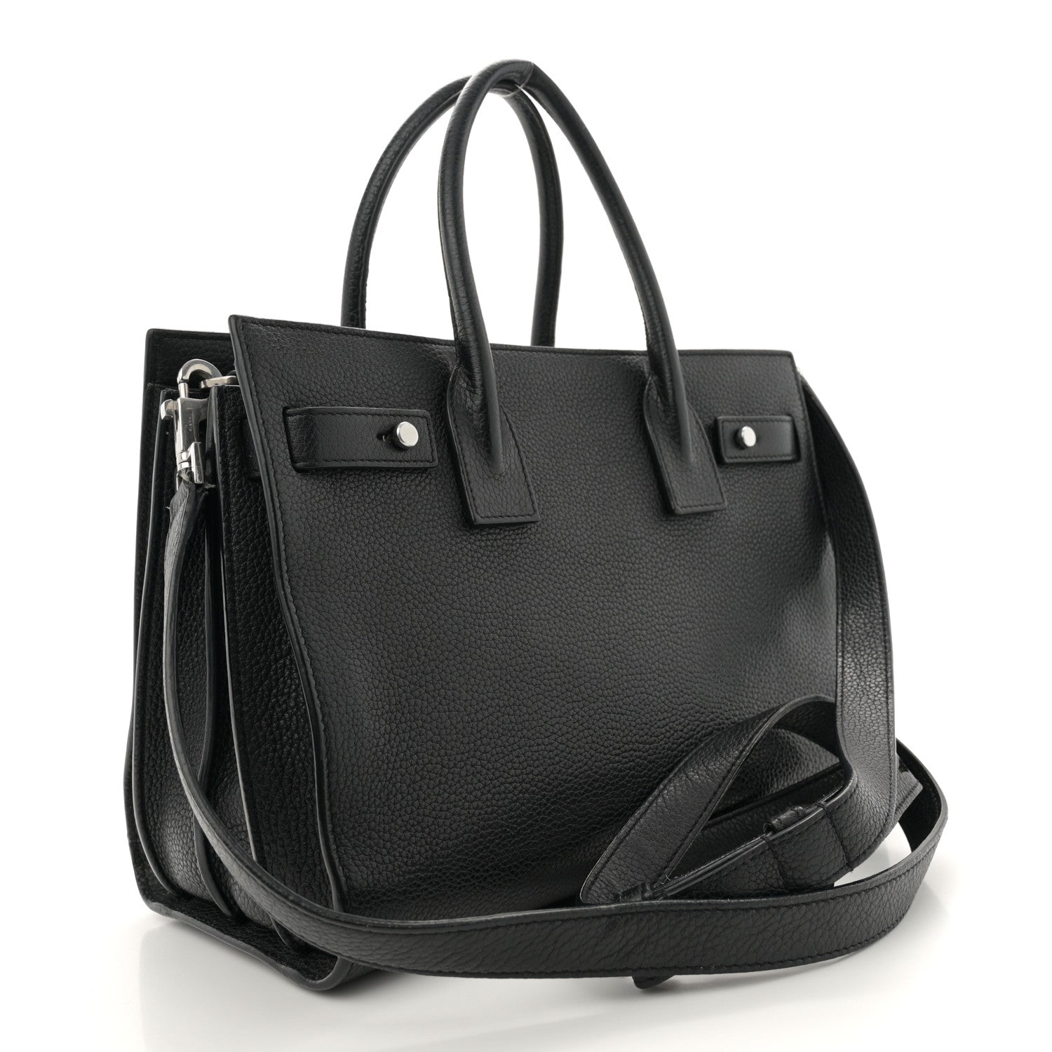Saint Laurent Grained Calfskin Baby Sac De Jour Souple Black 3 of 16