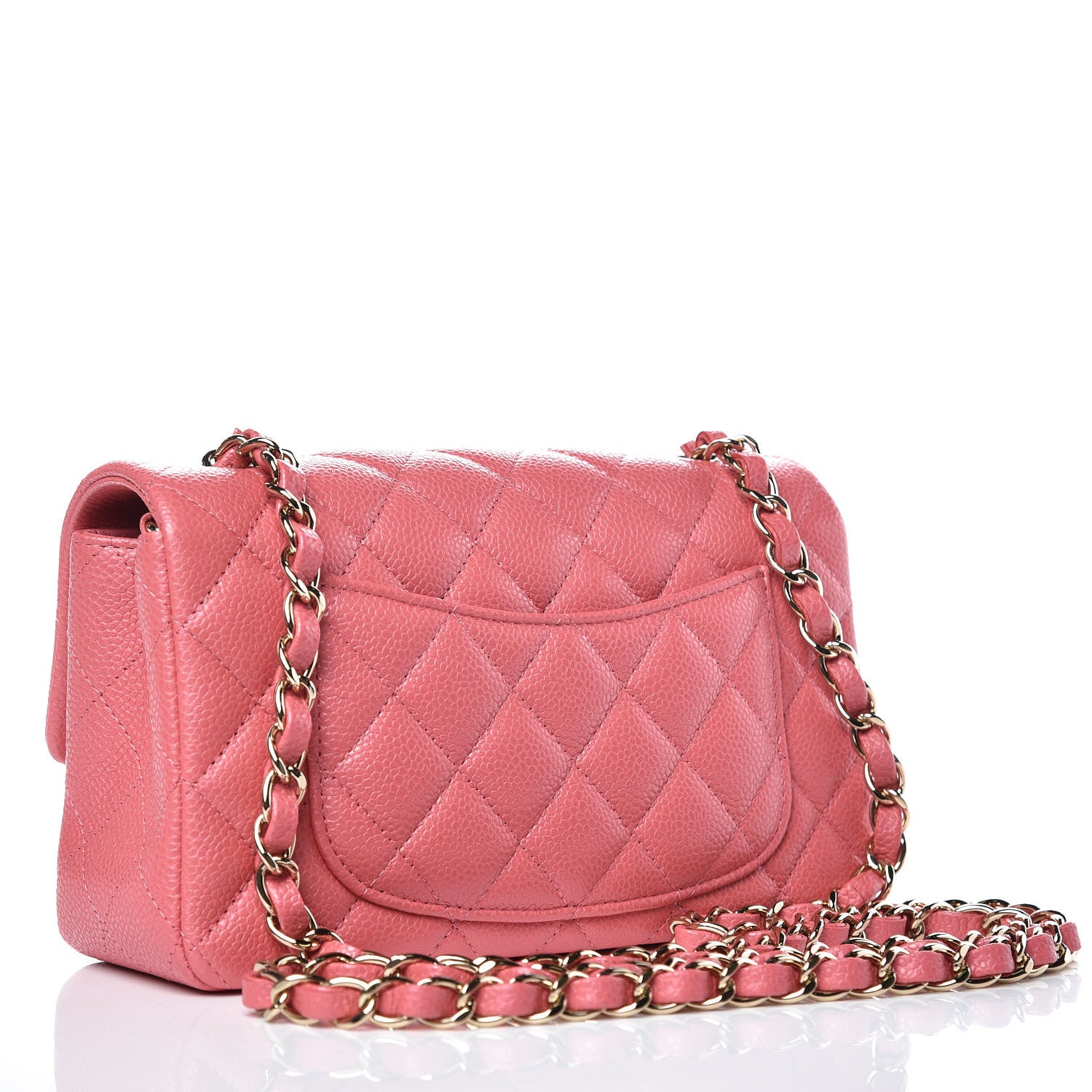 Chanel Iridescent Caviar Quilted Mini Rectangular Flap Pink 3 of 9