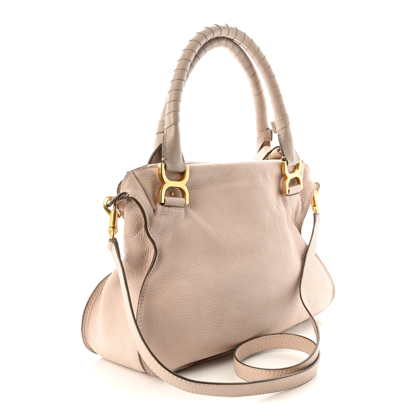 Calfskin Medium Marcie Satchel Abstract White