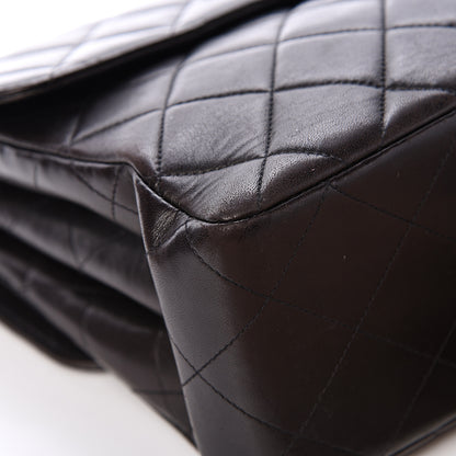 Chanel Lambskin Quilted Jumbo Double Sided Flap Black 12 of 21