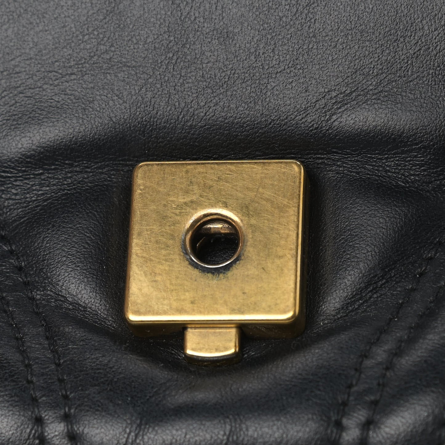 Calfskin Matelasse Small GG Marmont Top Handle Shoulder Bag Black
