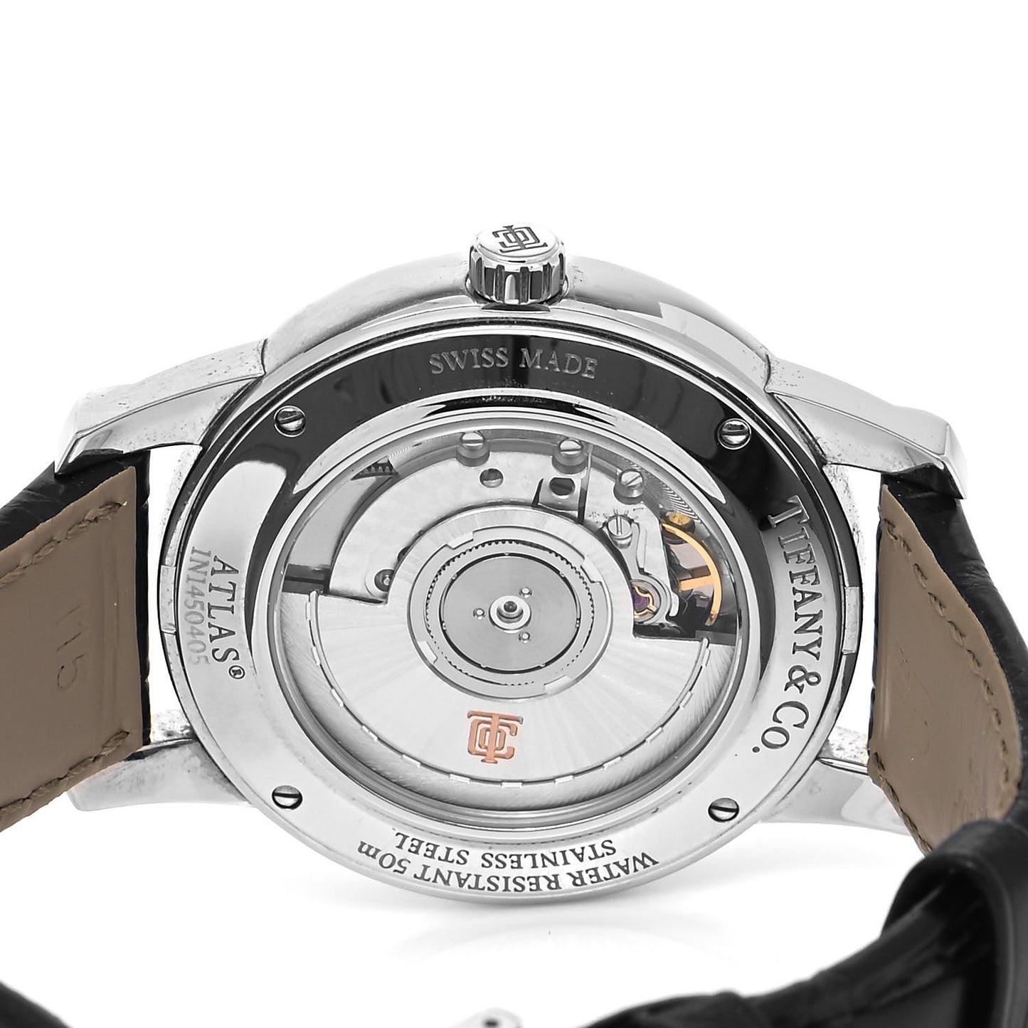 Stainless Steel Alligator 37mm Atlas 3-Hand Automatic Watch