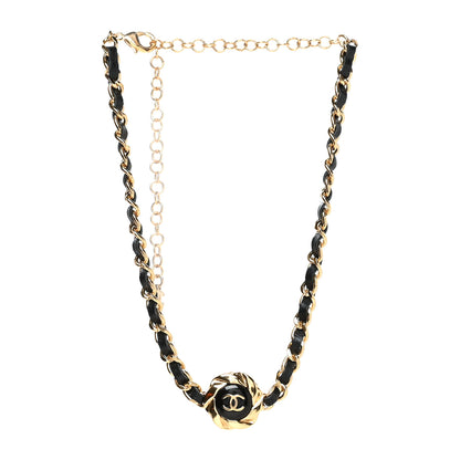 Chanel Metal Lambskin Enamel CC Choker Gold Black 3 of 5