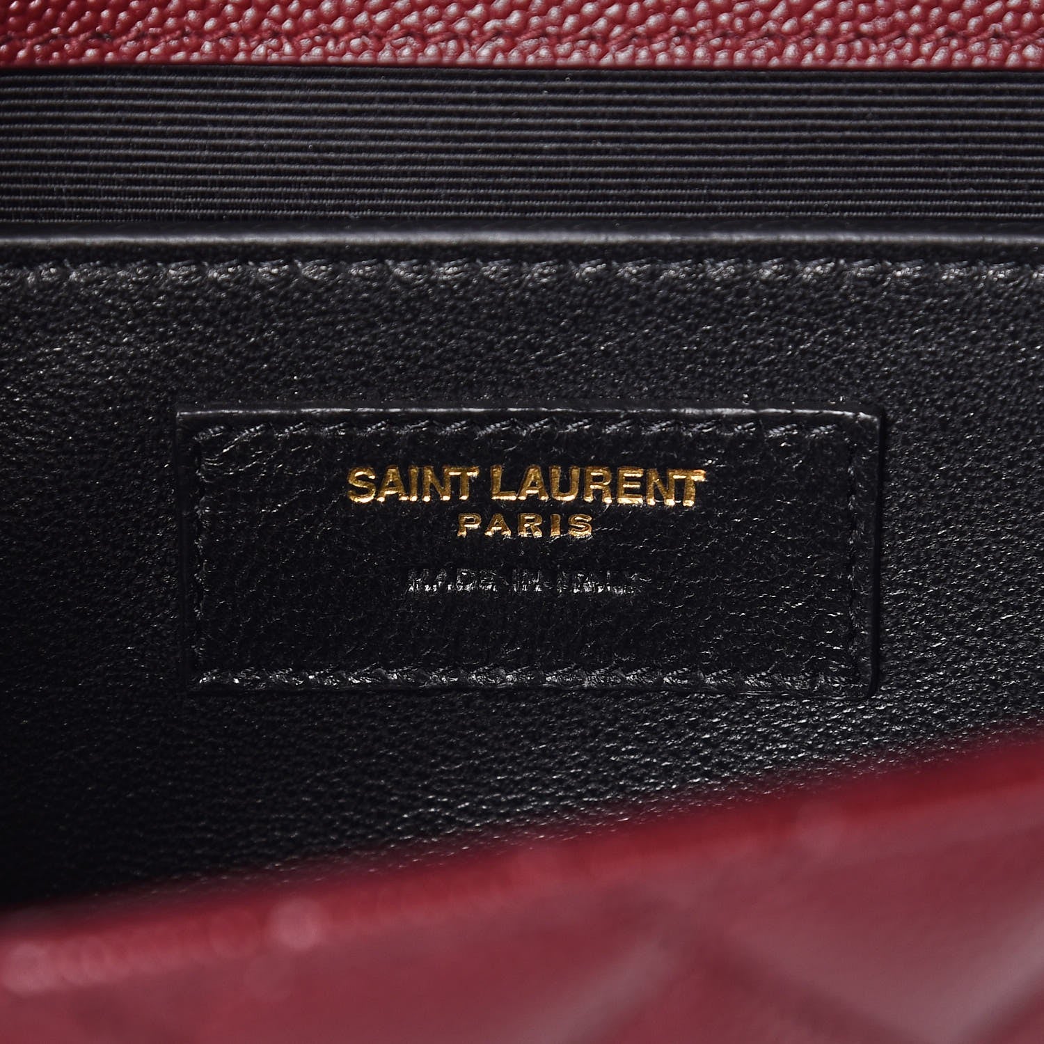 Saint Laurent Grain De Poudre Textured Mixed Matelasse Medium Triquilt Monogram Satchel Rouge Legion 6 of 7