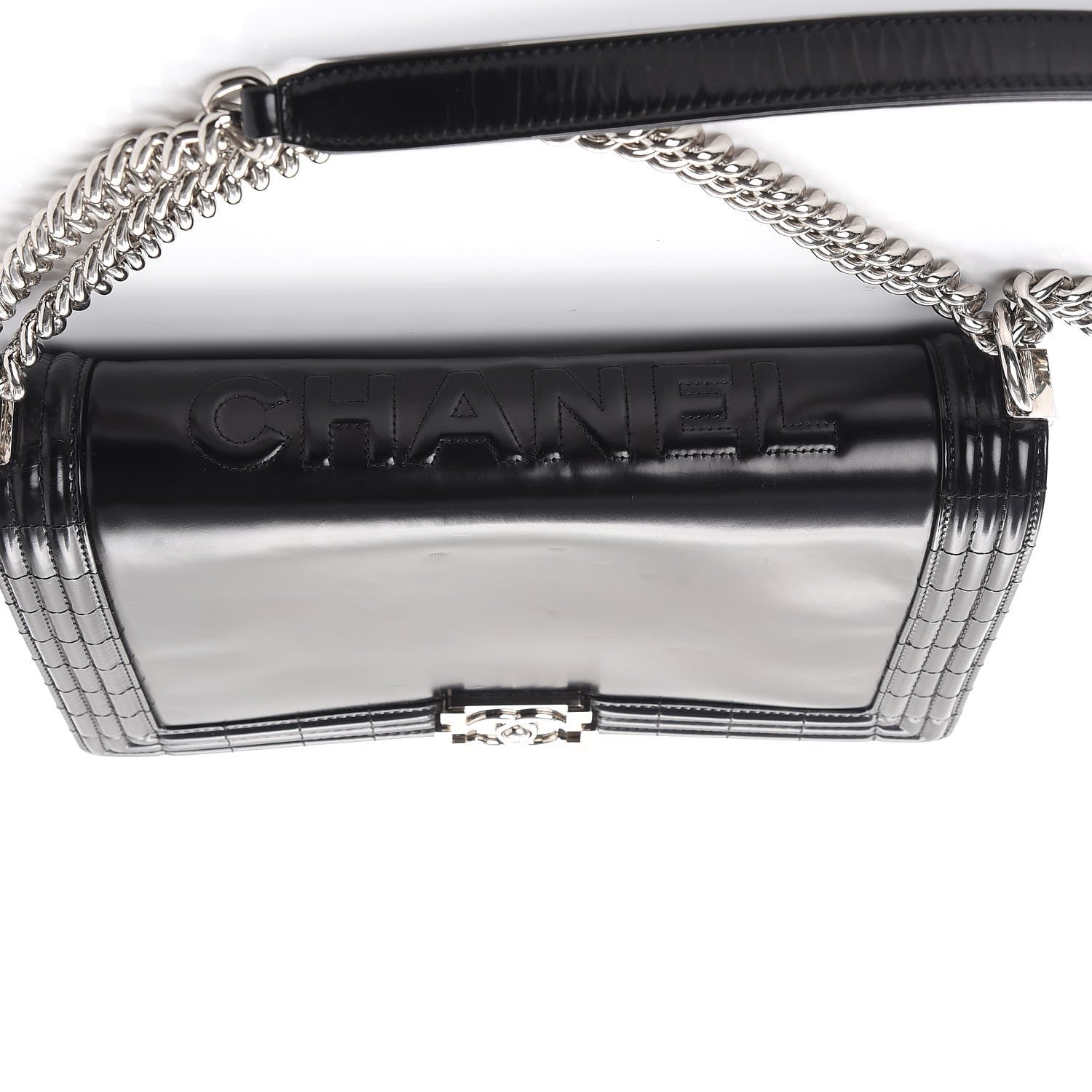 Chanel Glazed Calfskin Large Boy Flap Black 8 of 11