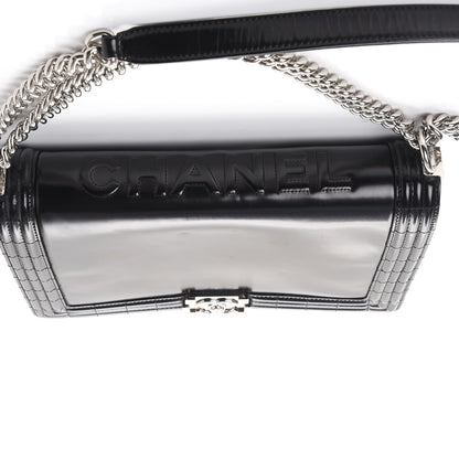 Chanel Glazed Calfskin Large Boy Flap Black 8 of 11