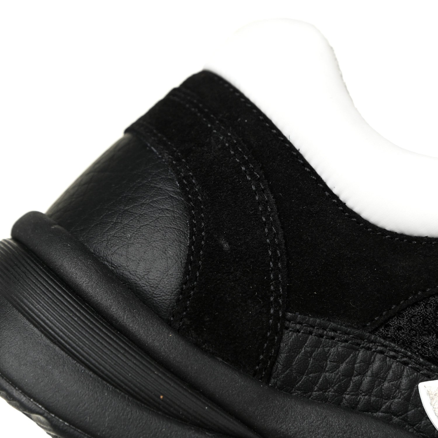 Chanel Fabric Calfskin Suede CC Sneakers 38 Black White 11 of 11