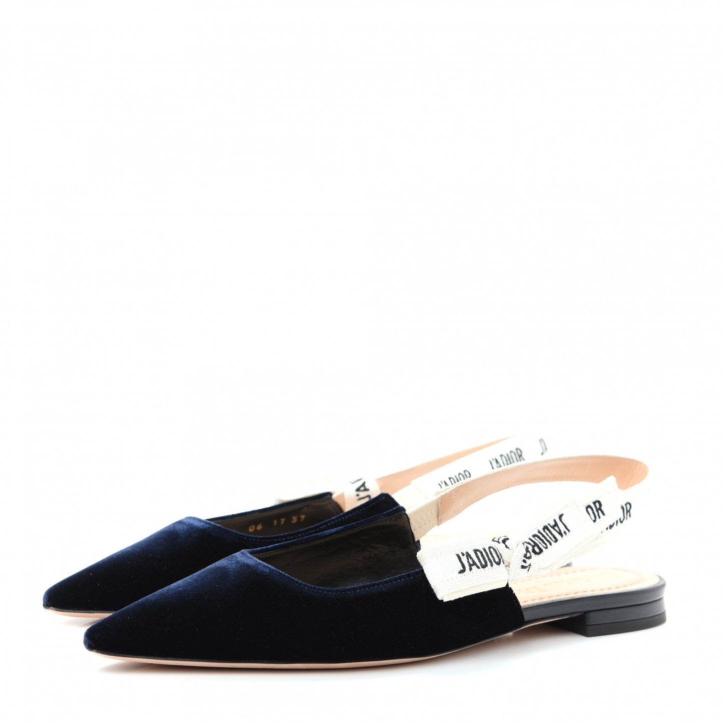 Velvet Ribbon J'Adoir Slingback Ballet Flats 37 Deep Blue