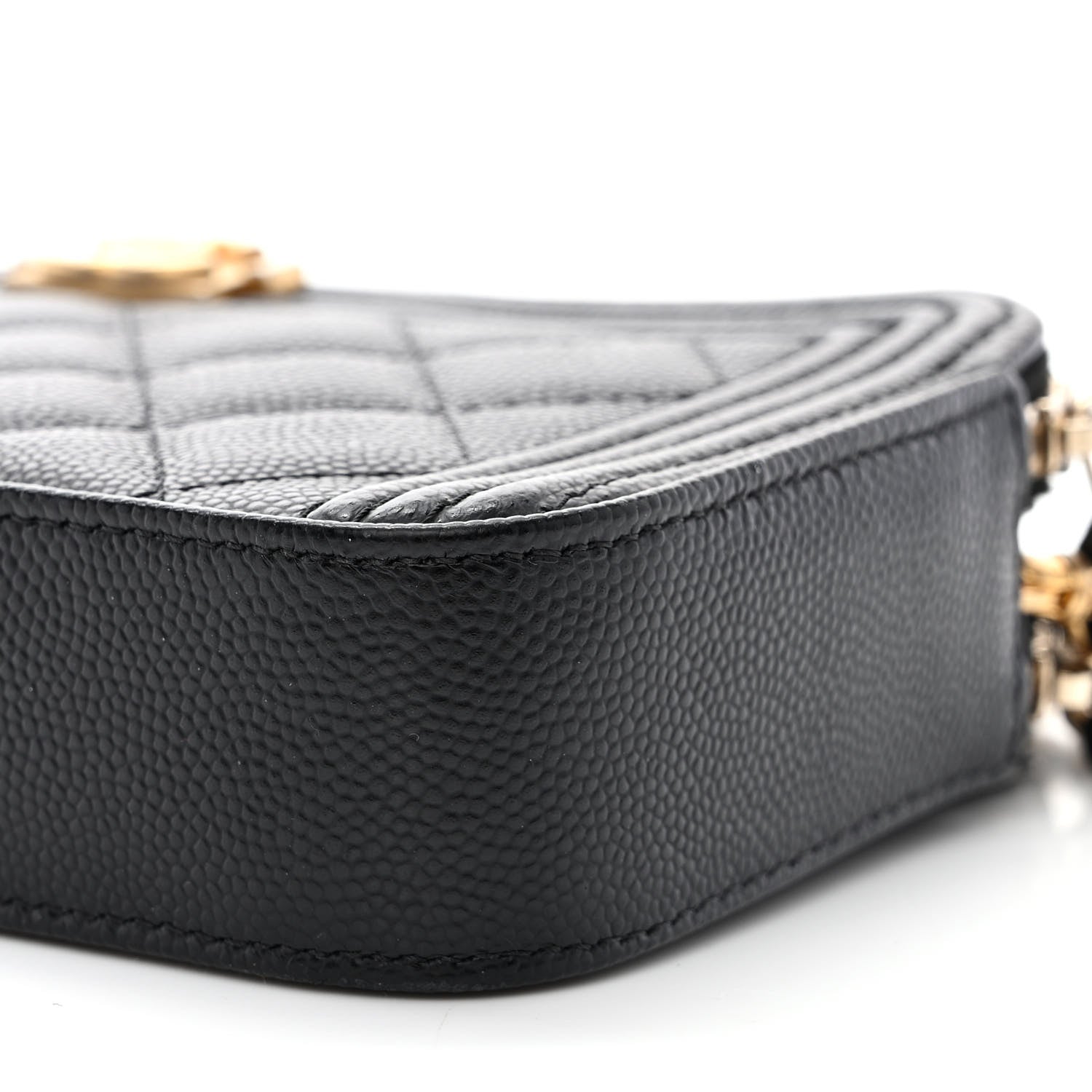 Chanel Caviar Quilted Small Boy Clutch With Chain Black 12 of 14