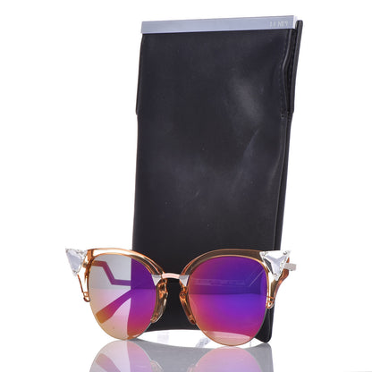 Fendi Iridia Cat Eye Sunglasses FF 0041/S Translucent Peach 8 of 8