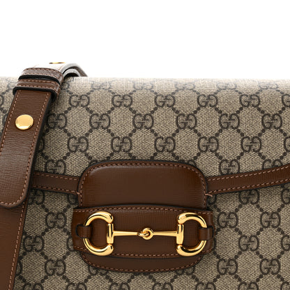Gucci GG Supreme Monogram Horsebit 1955 Shoulder Bag Beige Brown Sugar 8 of 13
