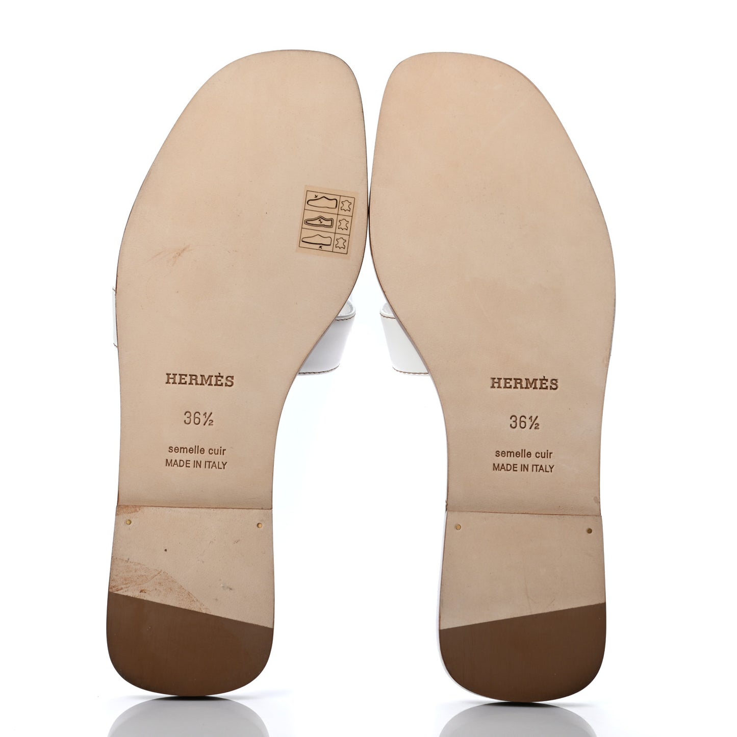 Box Calfskin Oran Sandals 36.5 White