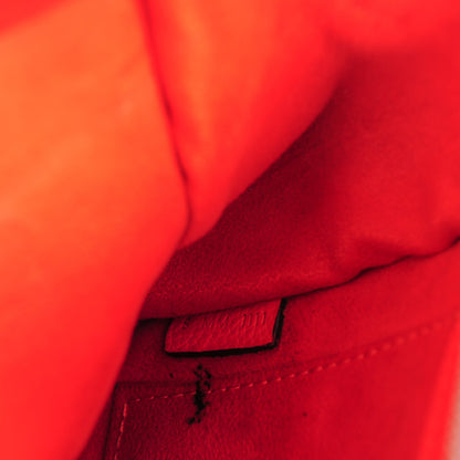 Celine Drummed Calfskin Nano Luggage Vermillion 7 of 10