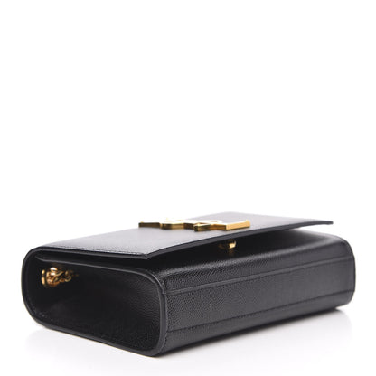 Saint Laurent Grain De Poudre Small Monogram Kate Satchel Black 4 of 9