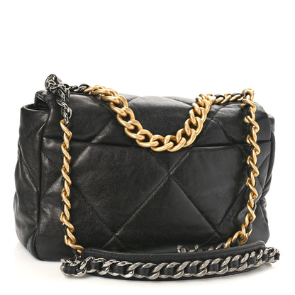 Chanel Lambskin Quilted Medium Chanel 19 Flap Black 3 of 9