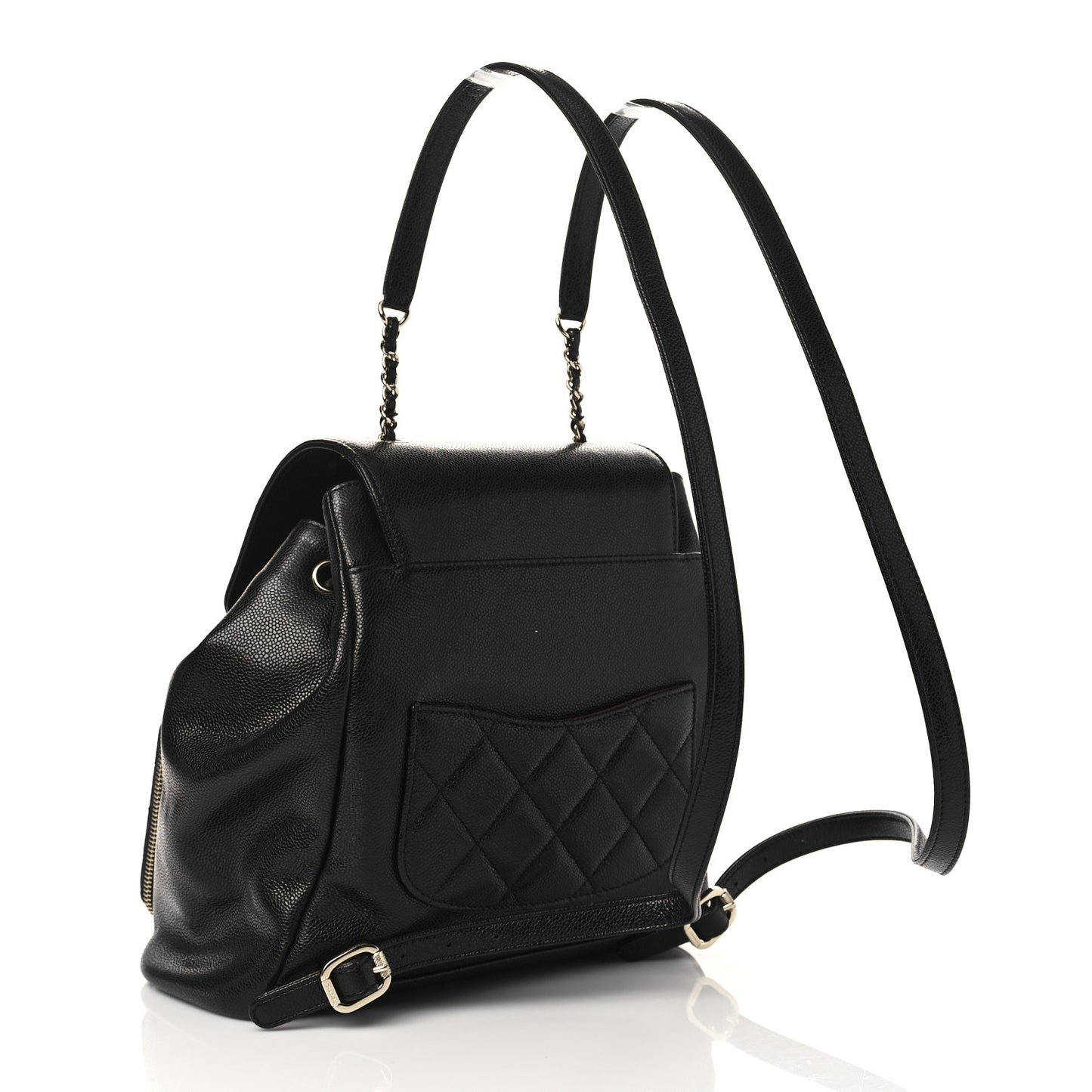 Caviar Quilted Business Affinity Backpack Black