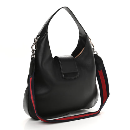Gucci Calfskin Web Garden Collection Embroidered Medium Dionysus Hobo Black 3 of 14