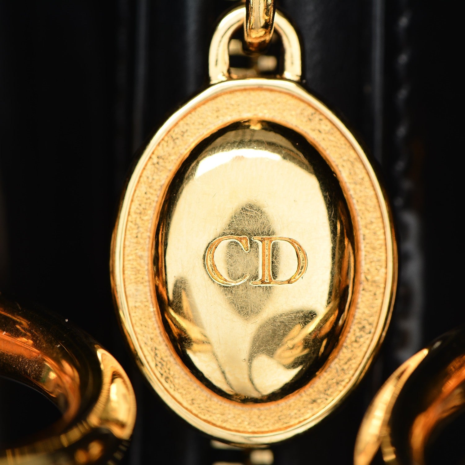 Christian Dior Vintage Patent Cannage Large Lady Dior Black 5 of 16