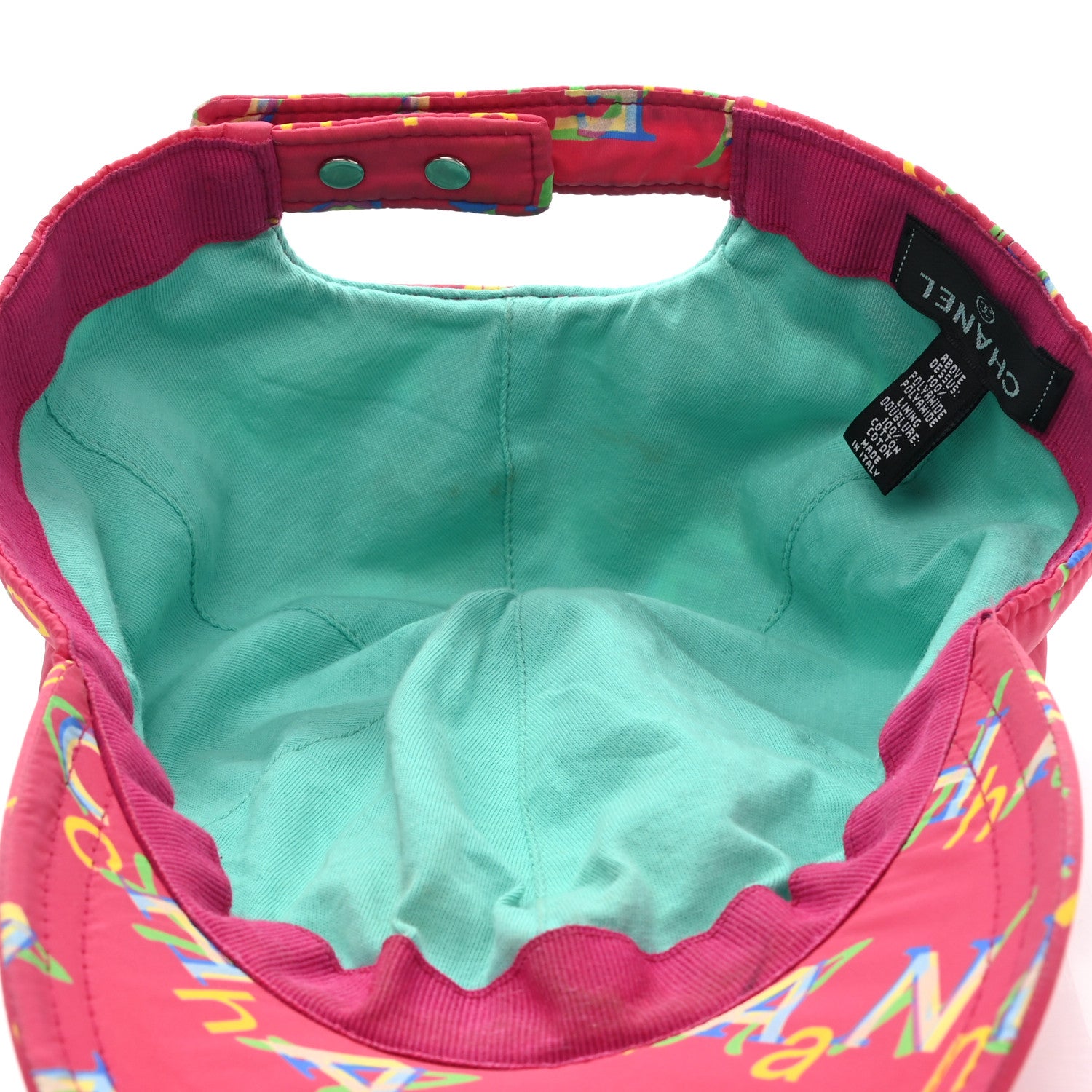 Chanel Nylon Logo Cap Hat Fuchsia 8 of 11