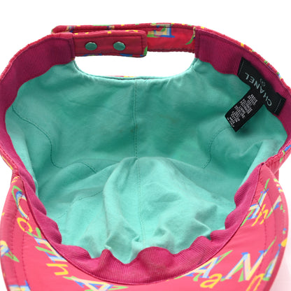 Chanel Nylon Logo Cap Hat Fuchsia 8 of 11
