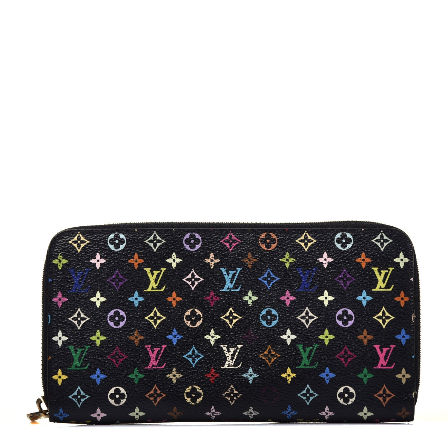 Louis Vuitton Monogram Multicolor Zippy Wallet Black Grenade 1 of 7