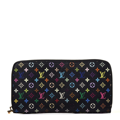 Louis Vuitton Monogram Multicolor Zippy Wallet Black Grenade 1 of 7
