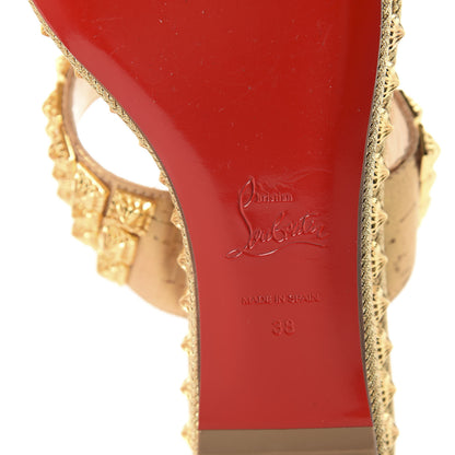 Christian Louboutin Liege Pepite 60 Platform Sandals 38 Version Gold 8 of 8