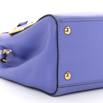 Fendi Vitello Elite Petite 2Jours Tote Viola Cassis 8 of 10