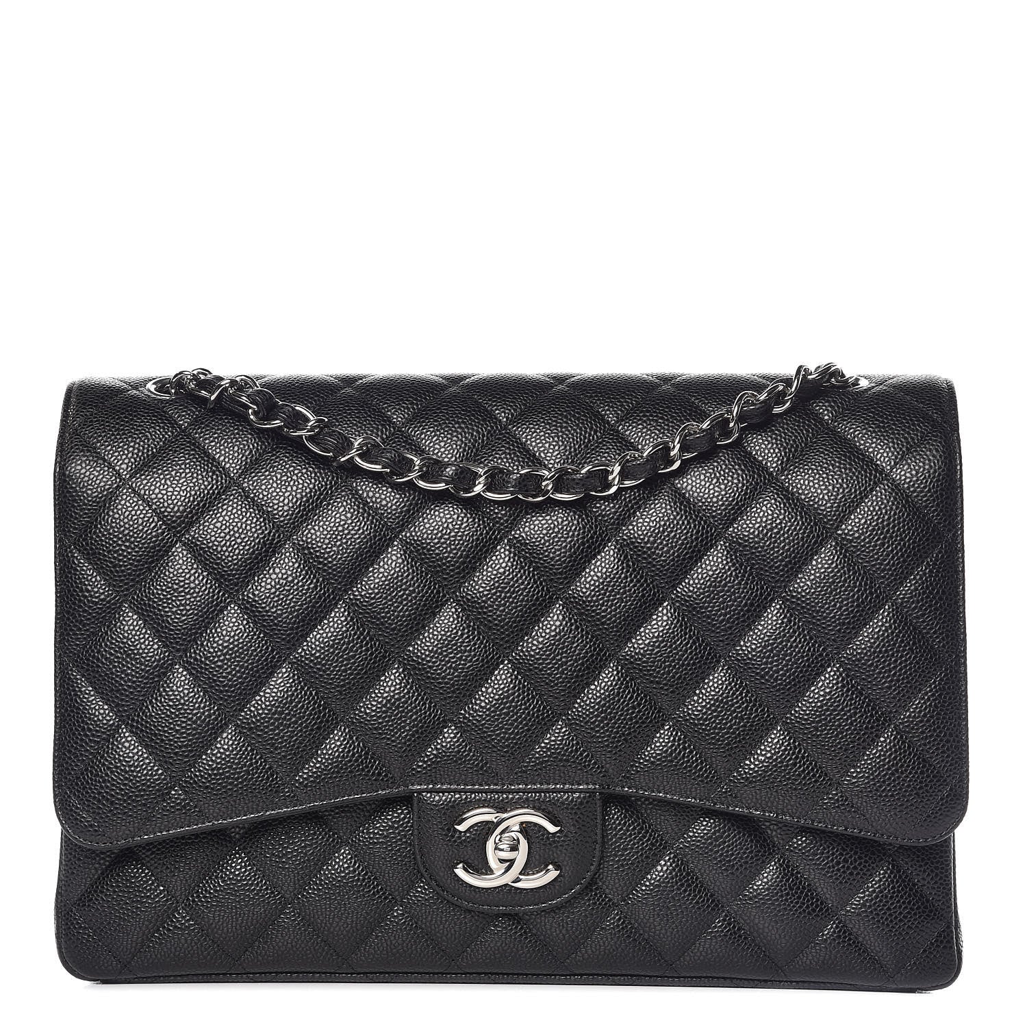 Chanel Caviar Quilted Maxi Double Flap Black 1 of 14