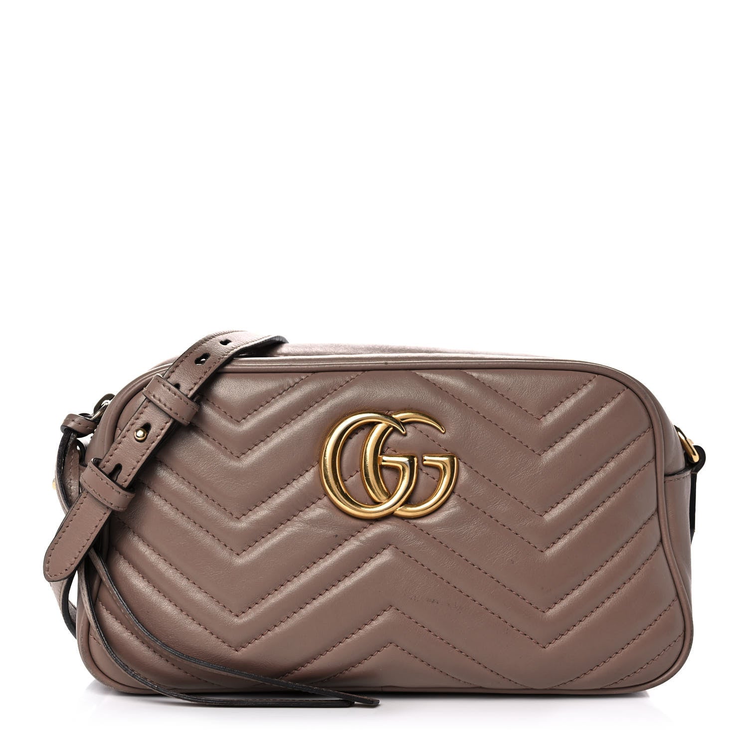Gucci Calfskin Matelasse Small GG Marmont Chain Shoulder Bag Porcelain Rose 1 of 12