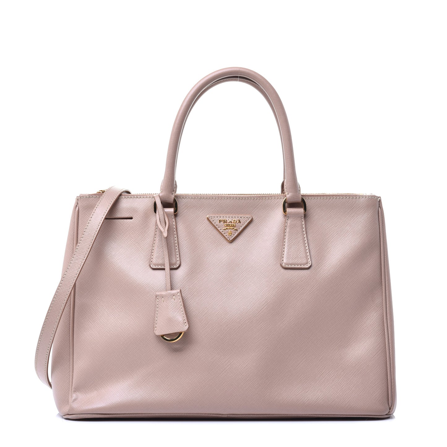 Saffiano Medium Galleria Double Zip Tote Cammeo