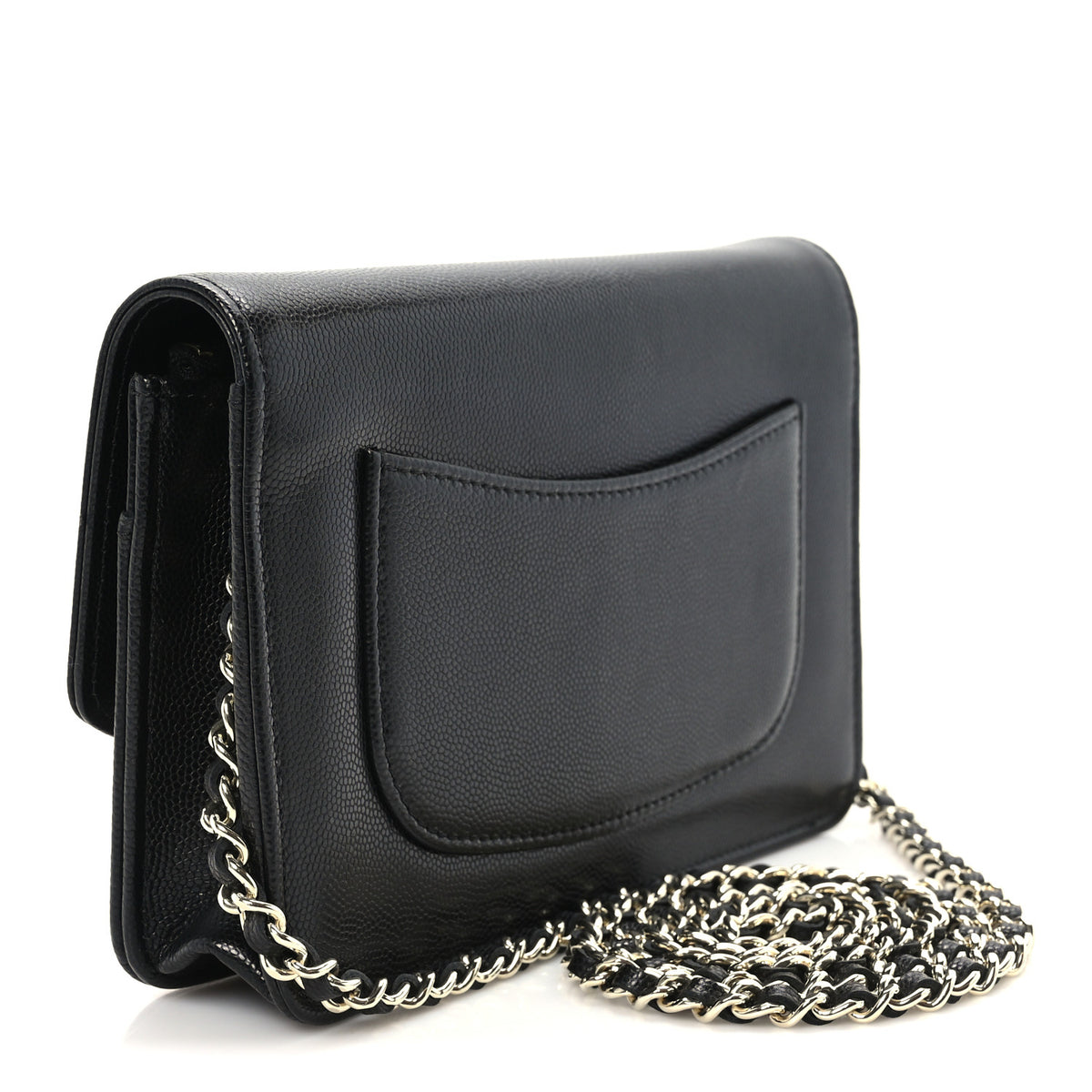 Chanel Caviar Timeless CC Wallet On Chain WOC Black 2 of 10