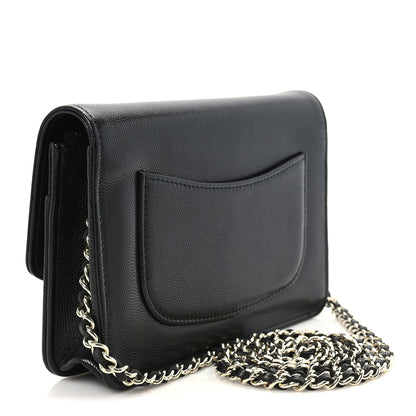 Chanel Caviar Timeless CC Wallet On Chain WOC Black 2 of 10